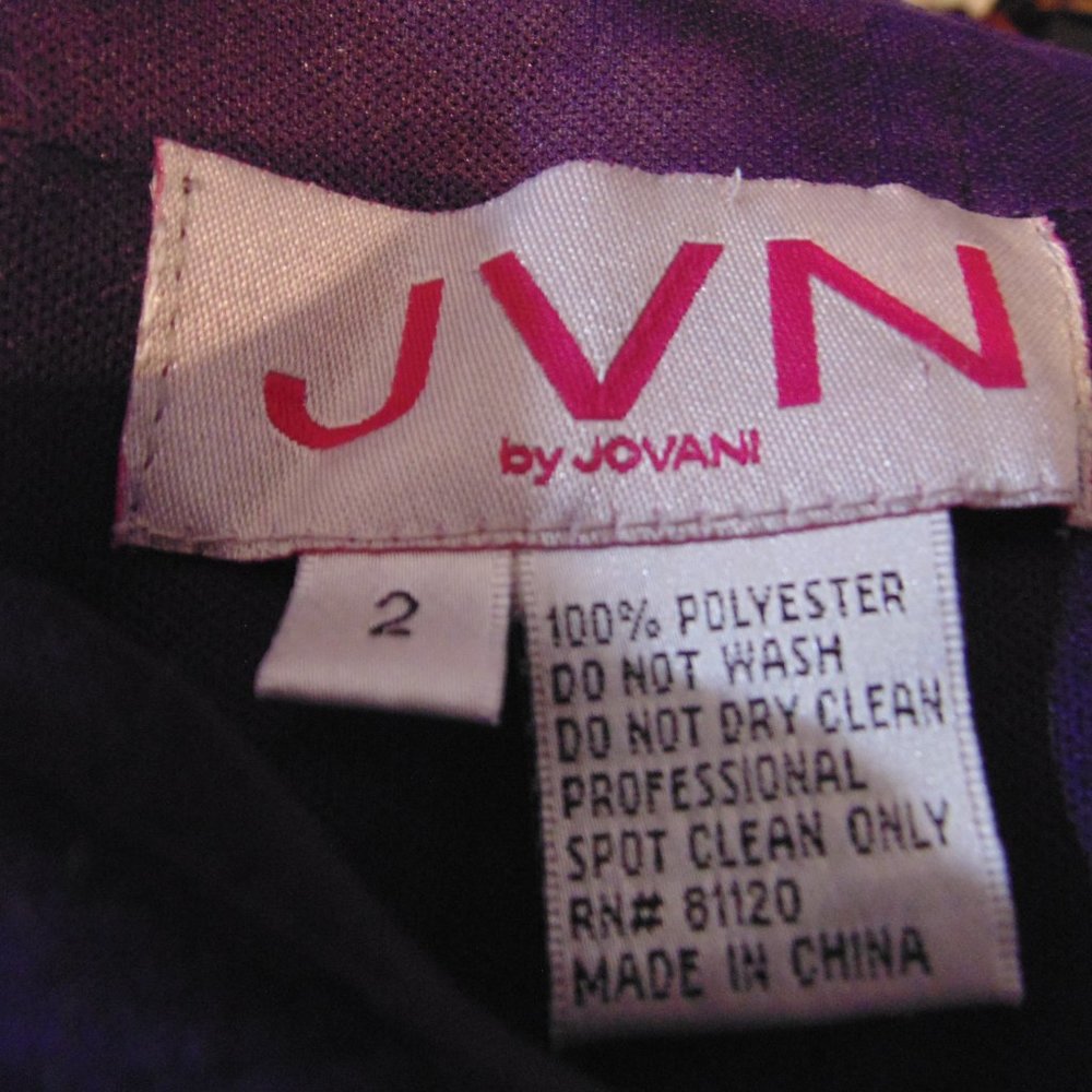 Jovani Short Cocktail Dress  COLOR :Purple  Size 2 - Picture 4 of 4